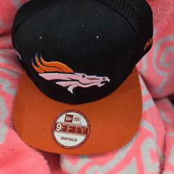 Denver Broncos New Era 9Fifty Snapback Adjustable Hat Cap Orange & Blaxk ((new))
