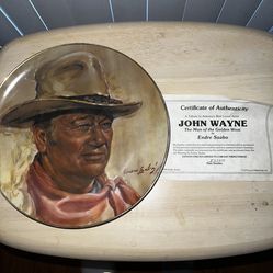Bradford Exchange John Wayne Collectible Plate. Plate #: 5094B