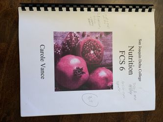 FCS 6 Nutrition notebook for Prof Vance