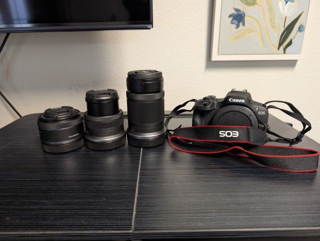 Canon EOS R100 Mirrorless Camera + 3 Lenses – Excellent Condition – Bundle Deal