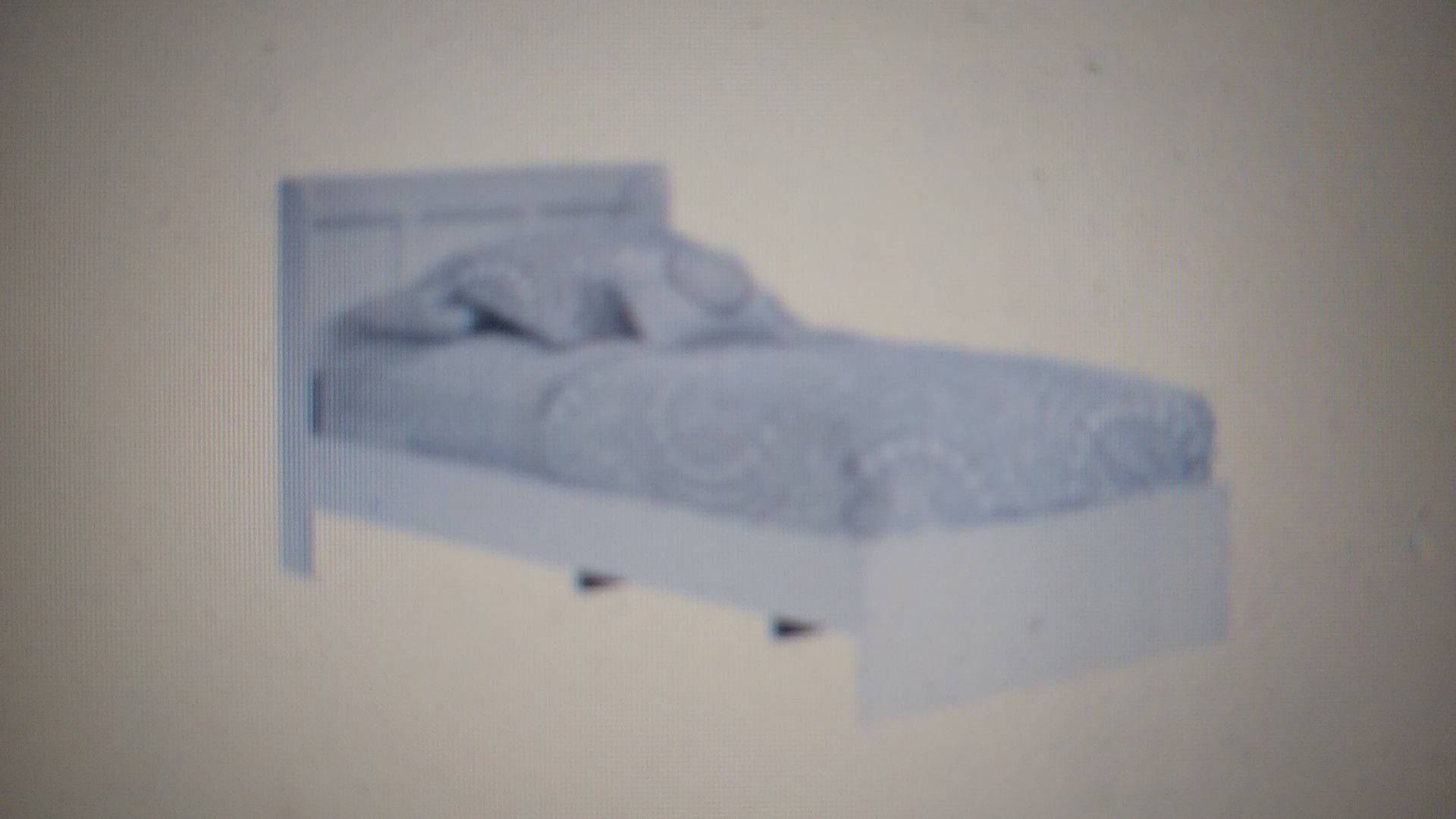 Sauder Parklane Platform Bed with Headboard, Twin, Soft White
