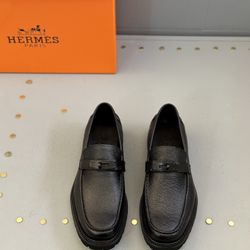 Hermes Men’s Leather Shoes With Box New 