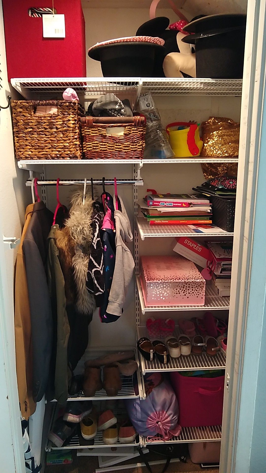 Elfa closet system from Container Store