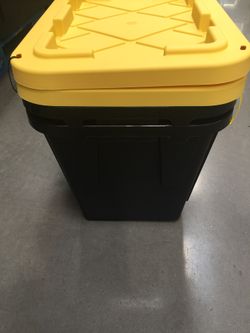 by Greenmade Professional Storage Totes, 12-Gallon, Black/Yellow, Pack Of 4  Totes
