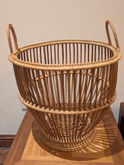 Vintage Bamboo and Rattan Basket