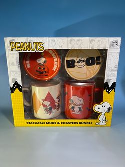 Peanuts Halloween Stackable Mugs & Coasters Bundle
