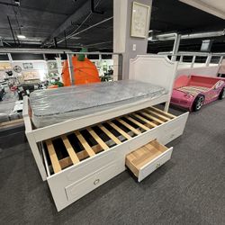 Twin Trundle Bed Frame With Storage 