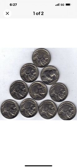 39 buffalo nickels circulated good condition