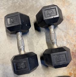 35 lbs Dumbbells weights pair
