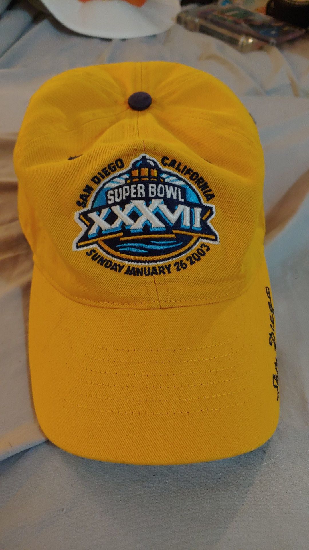 Brand new hat bought at Super Bowl 42 game in San Diego