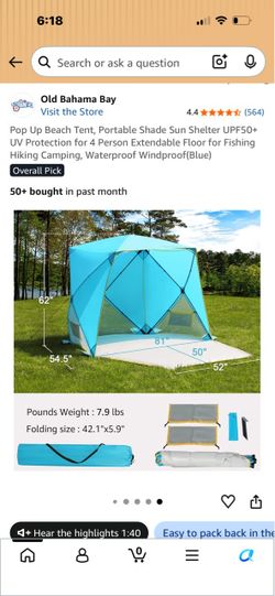 Old Bahama Bay Pop up Beach Tent