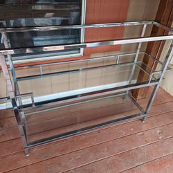 Metal Chrome Glass Shelf 