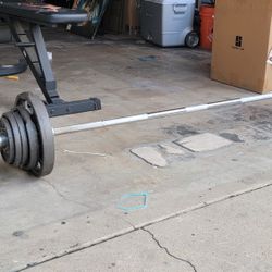 Olympic Bar With Weight Set