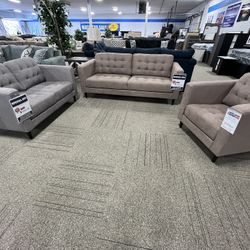 Tufted Sofa And Loveseat Set