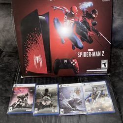 PlayStation 5 Disc Version [Marvel Spider-Man 2 Limited Edition Console] With 4 Games 