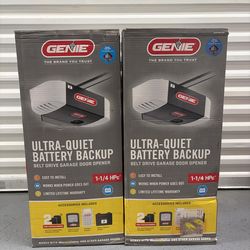 Genie 1-1/4 HP Belt Drive Garage Door Opener w/ Battery Backup – NEW