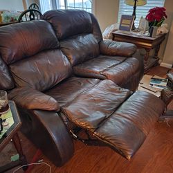 Leather Love Seat Recliner