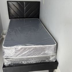 Twin Size Bed Frame With Mattress And  All New Furniture And Free Delivery 