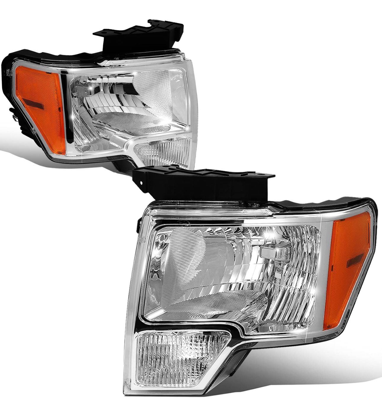 LA Zona Auto Parts 09 to 14 Ford F150 OEM STYLE Headlights Luces Micas Calaveras Faros Focos Luz Light Chrome