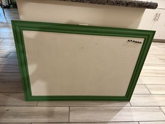 Wooden Framed Magnetic Bulletin Board