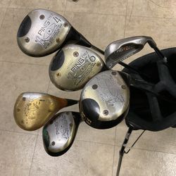 Vintage Ping Woods & Iron with Bag