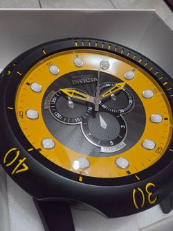 Invicta Venom Wall Clock Chronograph Watch Black Yellow Horology Collectible