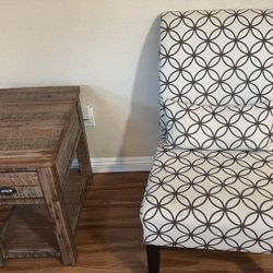 Accent Chair And End Table - MAKE ME AN OFFER