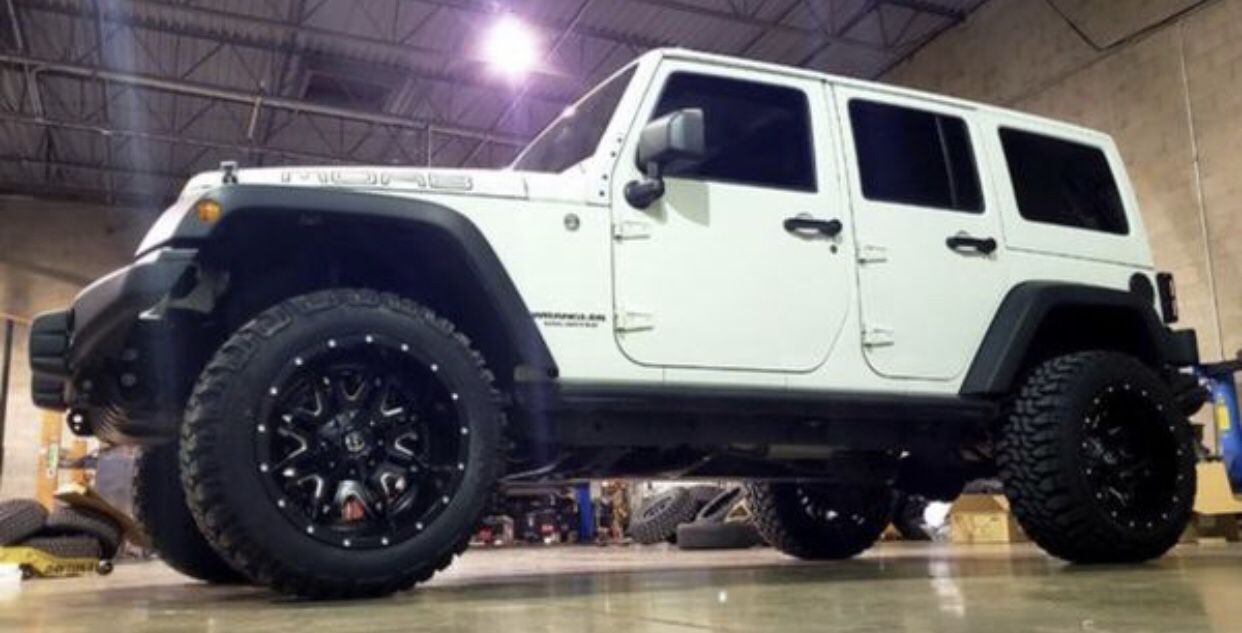 Fuel 20x12 WHEELS & 35x12.50-20 Tires ,For your Jeep Wrangler Rubicon Unlimited Sahara gladiator JT JK JL ( we Finance )