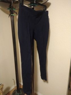 Navy Blue Slim-Fit Trousers.