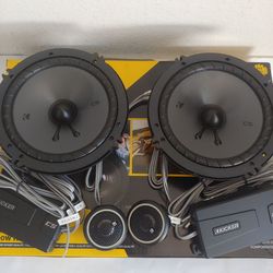 KICKER 1 PAIR 6.5" 300 WATTS COMPONENT SET WITH CROSSOVER CAR SPEAKER