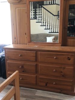 Dresser with mirror