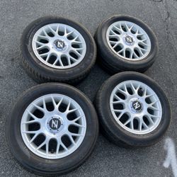 4 - 195/60r14 4x100 4x3.94 4x114.3 4x4.5 Z Racing Wheels Honda Civic Fit Xa Xb Miata Versa Rims Tires !!!!!!
