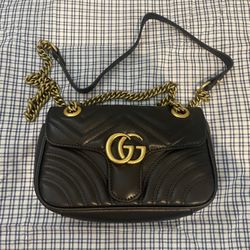 Pre Owned GG Marmont small shoulder bag