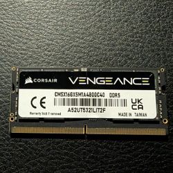 Corsair Vengeance 16GB DDR5 4800MHz CL40 SODIMM Laptop RAM (Single Stick)