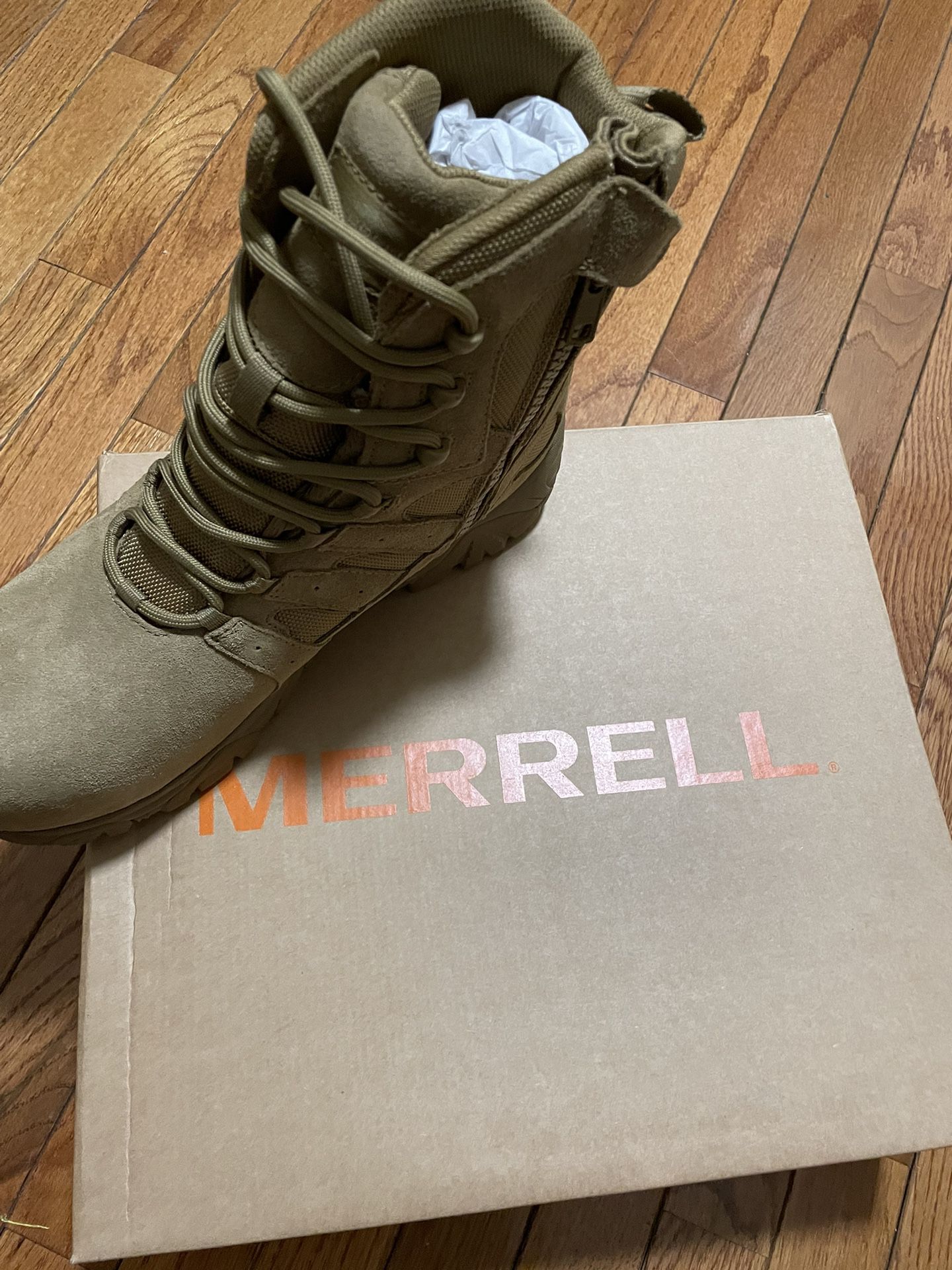 Merrell Composite Toe Working Boots (brown, Coyote) 9.5