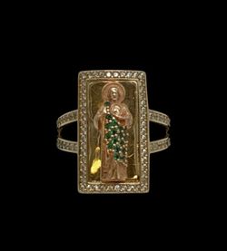 Gold San Judas ring #30999