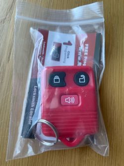 Red 3-Button Car Key Fob Remote