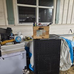 Two aluminum boxes, three doors, no key