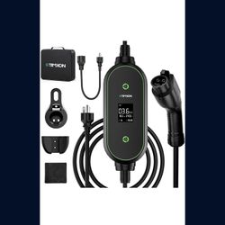 Portable Level 1&2 EV Charger-ETL Certified,12/16A 110V-240V with 25FT Extension Cable, NEMA 6-20 Plug & NEMA 5-15 Adapter,Portable Electric Vehicle C