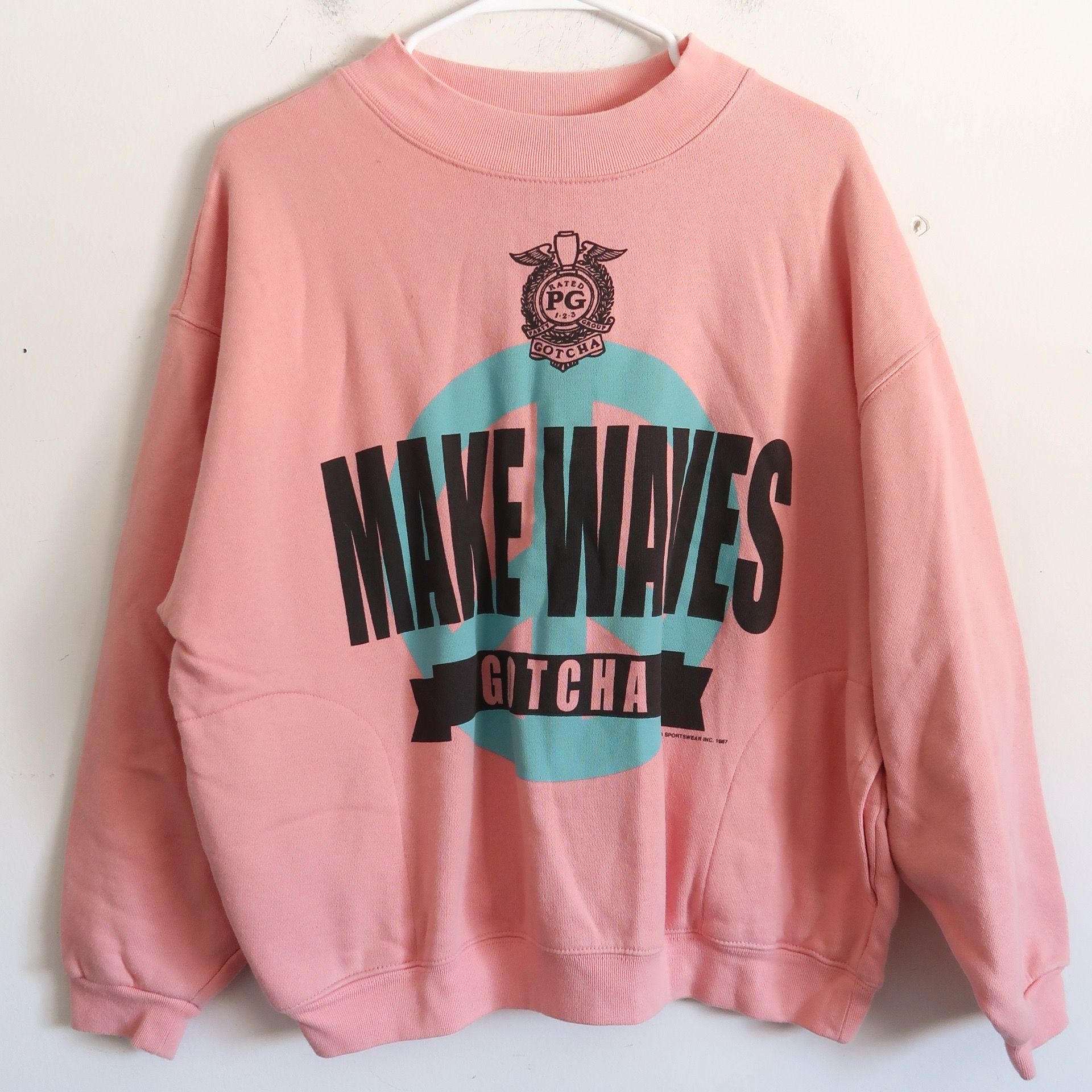 Vintage 1987 Gotcha Sports "Make Waves" Sweatshirt - Size Large