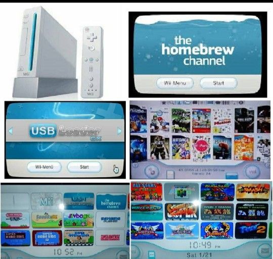 Modded Wii w/ external hard drive with Wii Games and 7k retro games