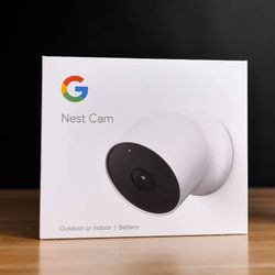 Google - Nest Cam Indoor/Outdoor Wire Free Security Camera - Snow