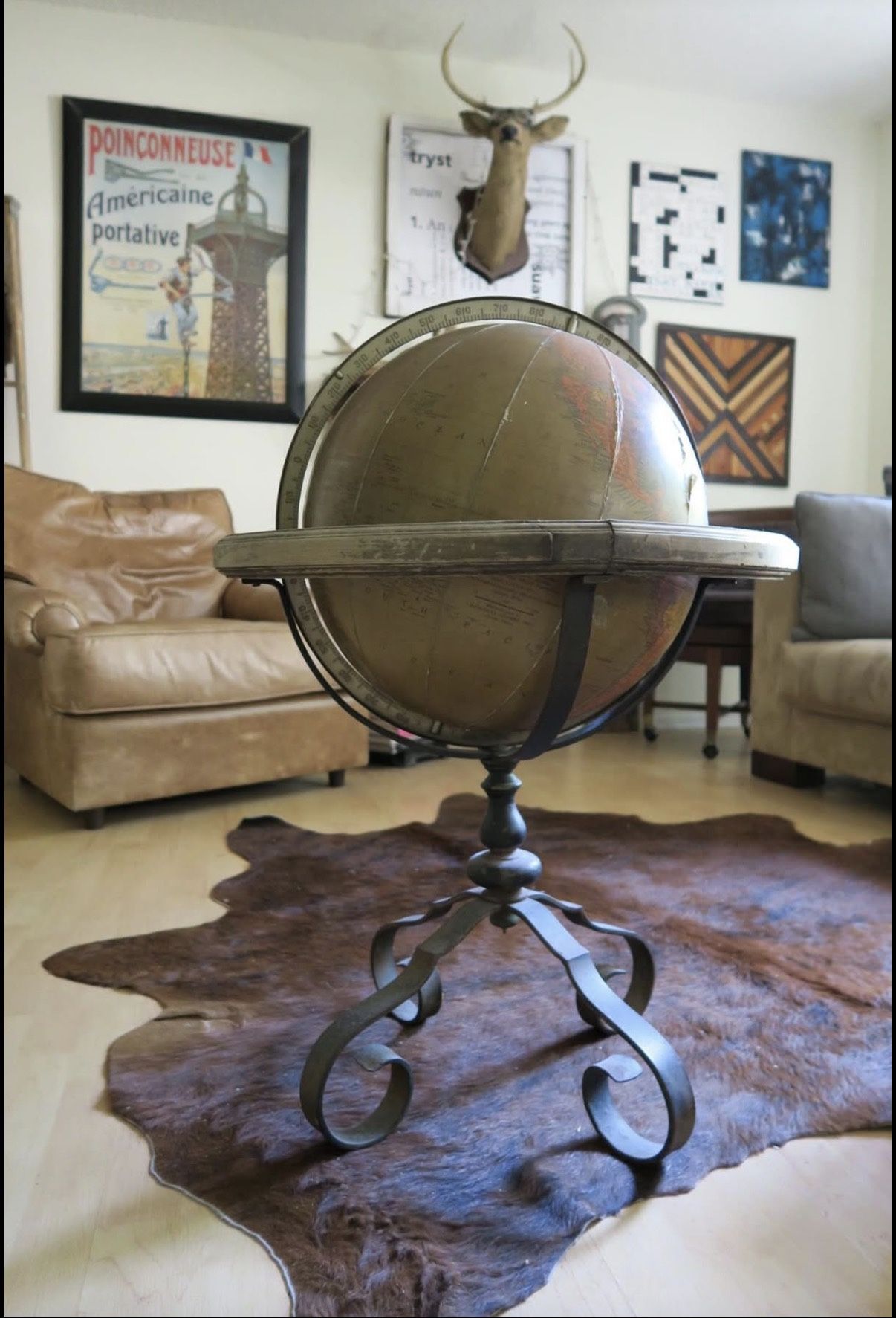 124 year old  Floor Globe
