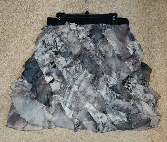 Mystree brand ruffled mid-length skirt, sz L