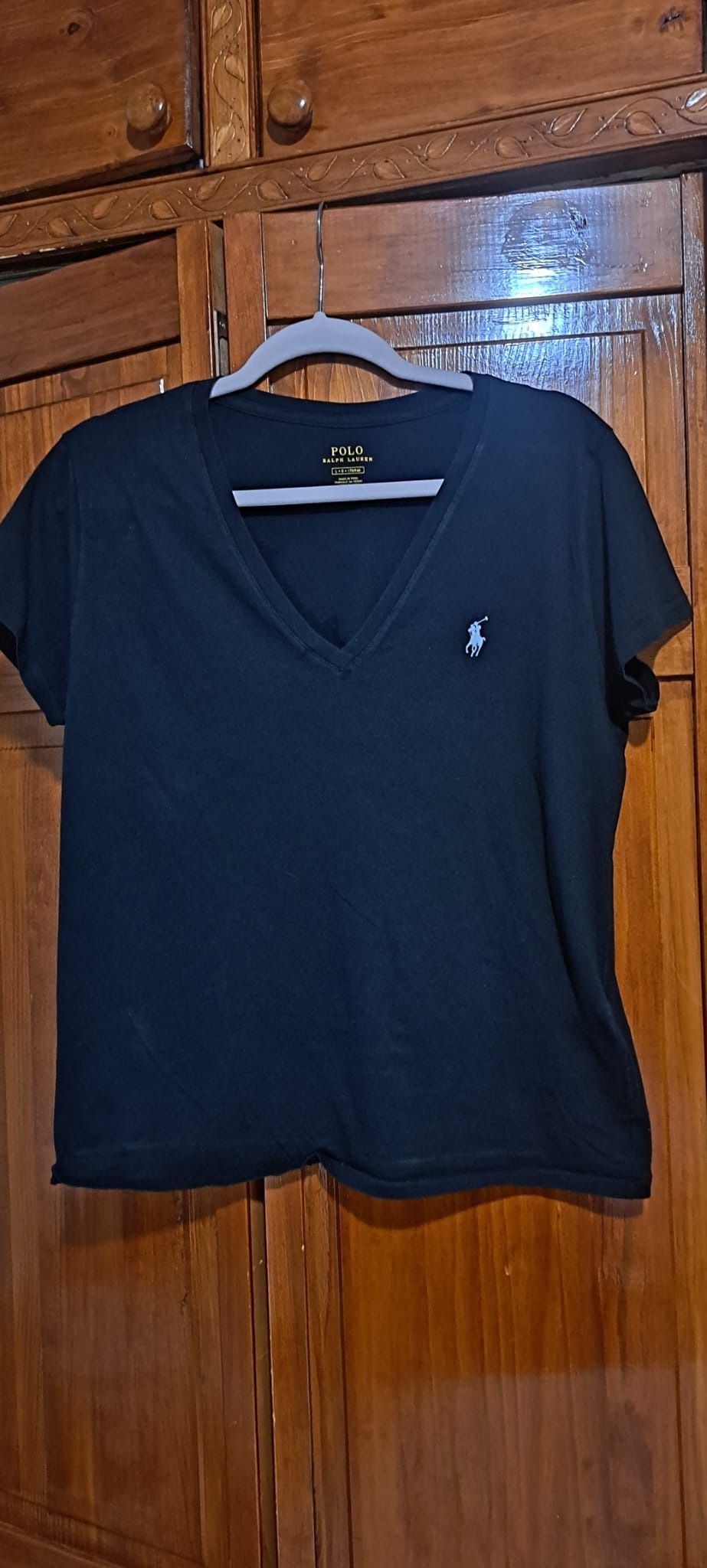 Polo Ralph Lauren Black V-Neck Shirt – Medium