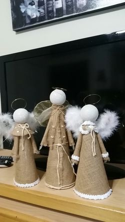 3 ángeles decoración 10 c/ u