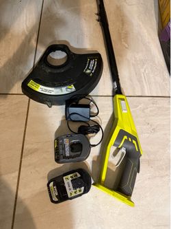 18v 13 in. Cordless battery string trimmer with 2.0 ah battery and charger