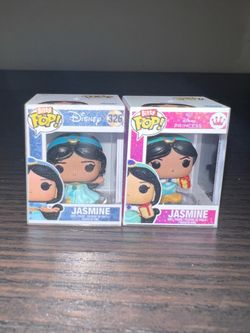 2 BITTY Jasmine 1-Inch Funko Pops Aladdin Disney Princesses Christmas Movies Holidays Animation Gift