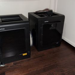 Two Zortax M200 Desktop 3D Printers and ABS Filament, Plates