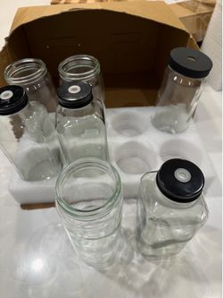 Set of 5 Glass Jars for Multi Use Purposes